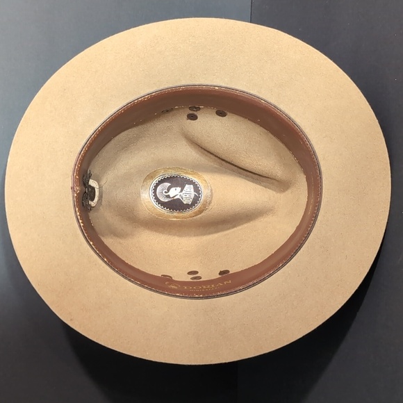 Dorian Mini safari Men's Full Brim Tan Felt Hat Size 6 7/8 56 cm. - Picture 5 of 15